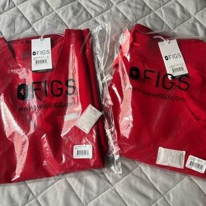 BNWT Figs Winning Red Scrub Pants